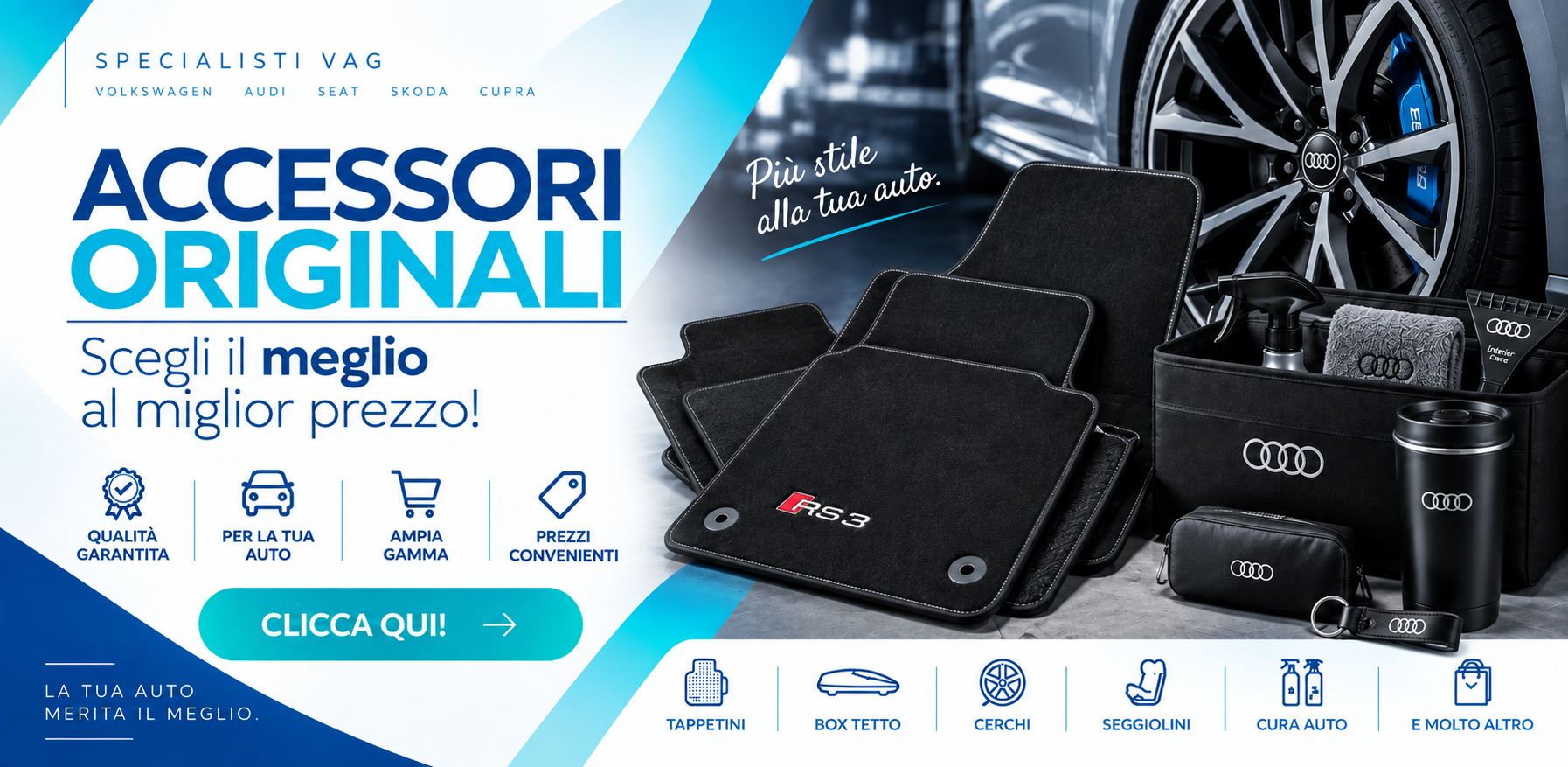 Accessori Auto Interni ed Esterni su NewpartsRicambi.com